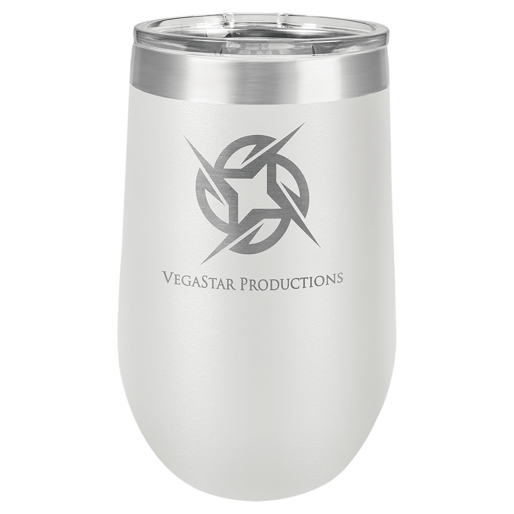 White Polar Camel 16 oz. Vacuum Insulated Stemless Tumbler with Lid