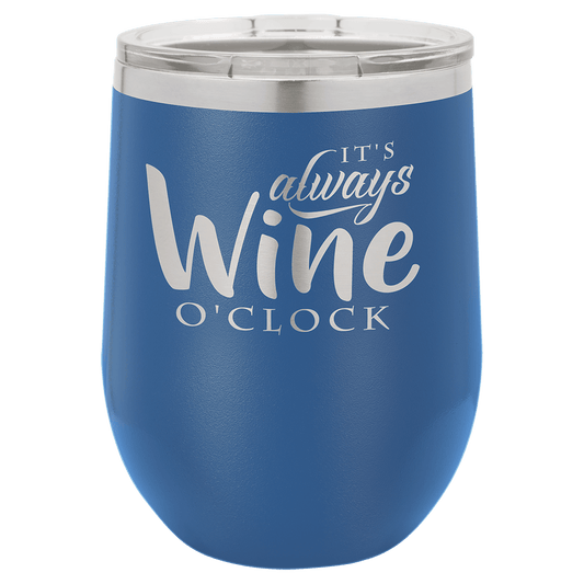 Royal Blue Polar Camel 12 oz. Vacuum Insulated Stemless Wine Tumbler with Lid