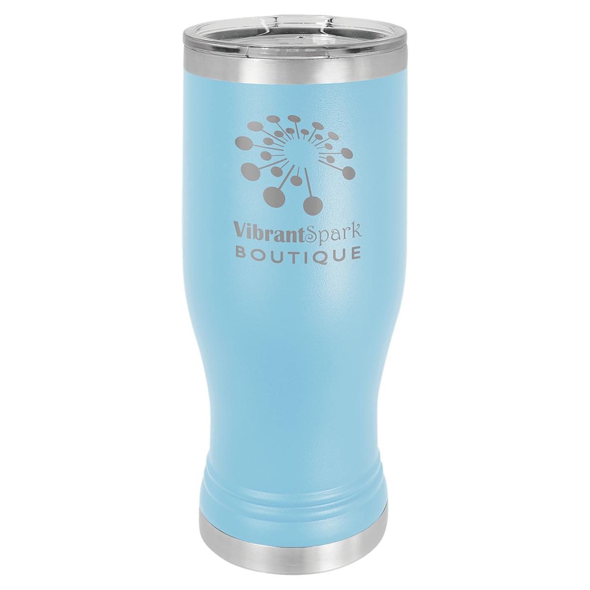 Light Blue 20 oz. Pilsner with Clear Polar Camel Lid