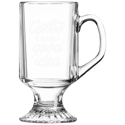 Polar Camel 10 oz. Clear Footed Coffee Mug