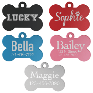 Pet Tags (Varying shapes, Sizes, Colors)