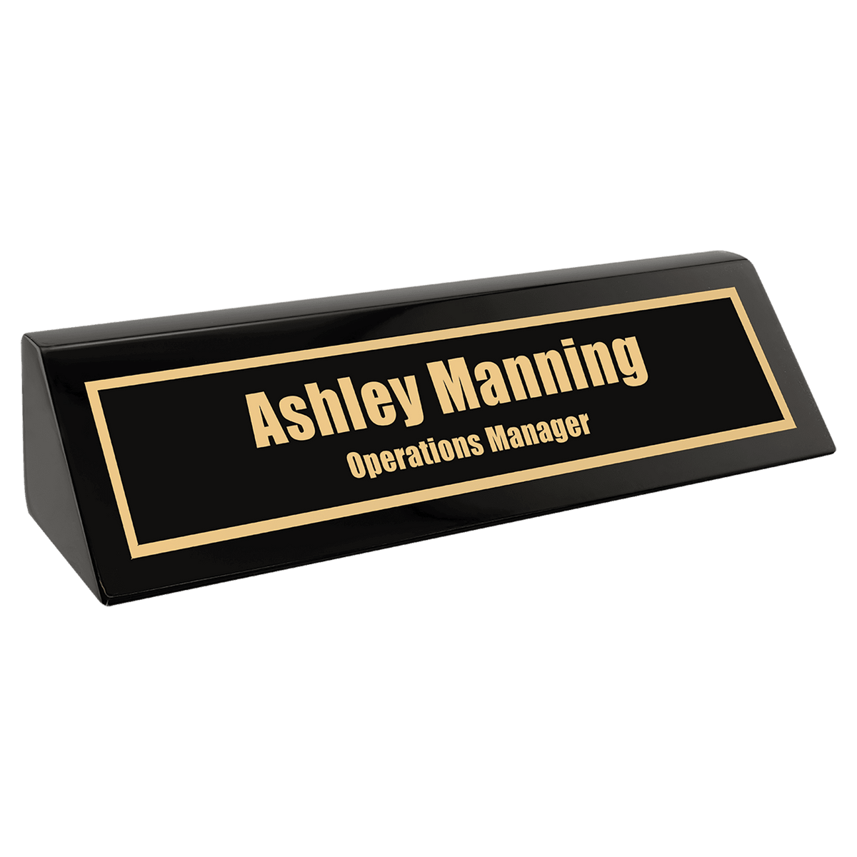 8 1/2" Black Piano Finish Desk Wedge