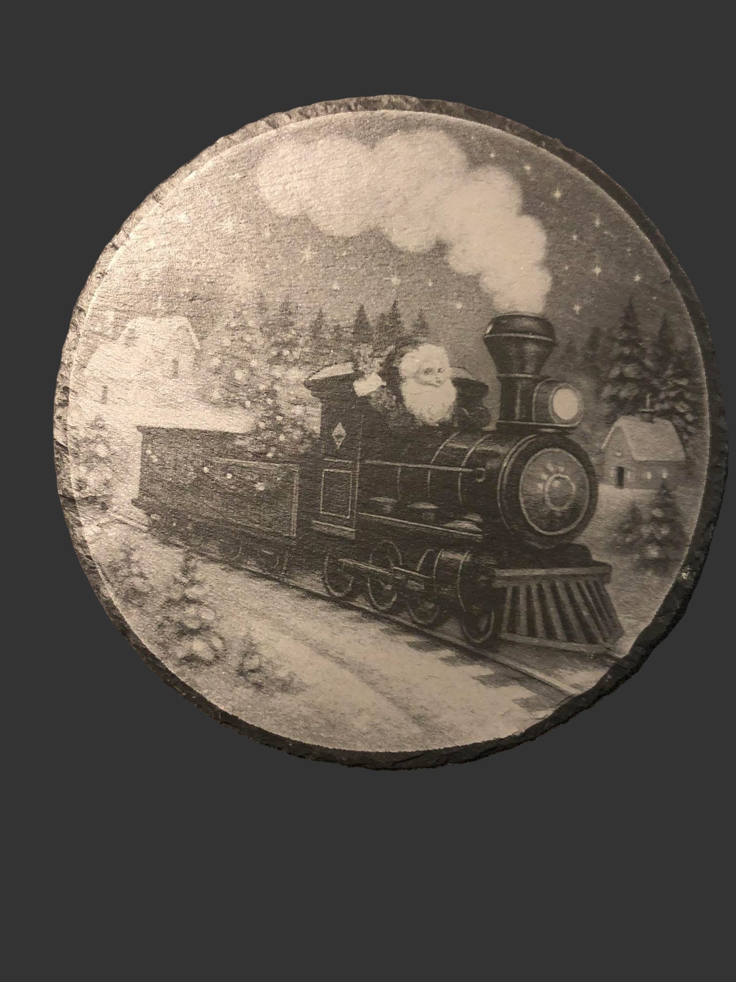 Round Slate Decor with Foam Pads