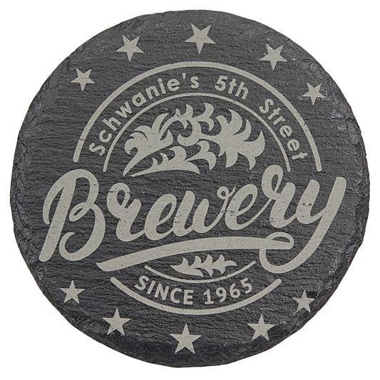 Slate 4" Round Coaster