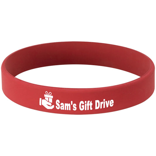 Red/White 4 1/8" Laserable Bracelet