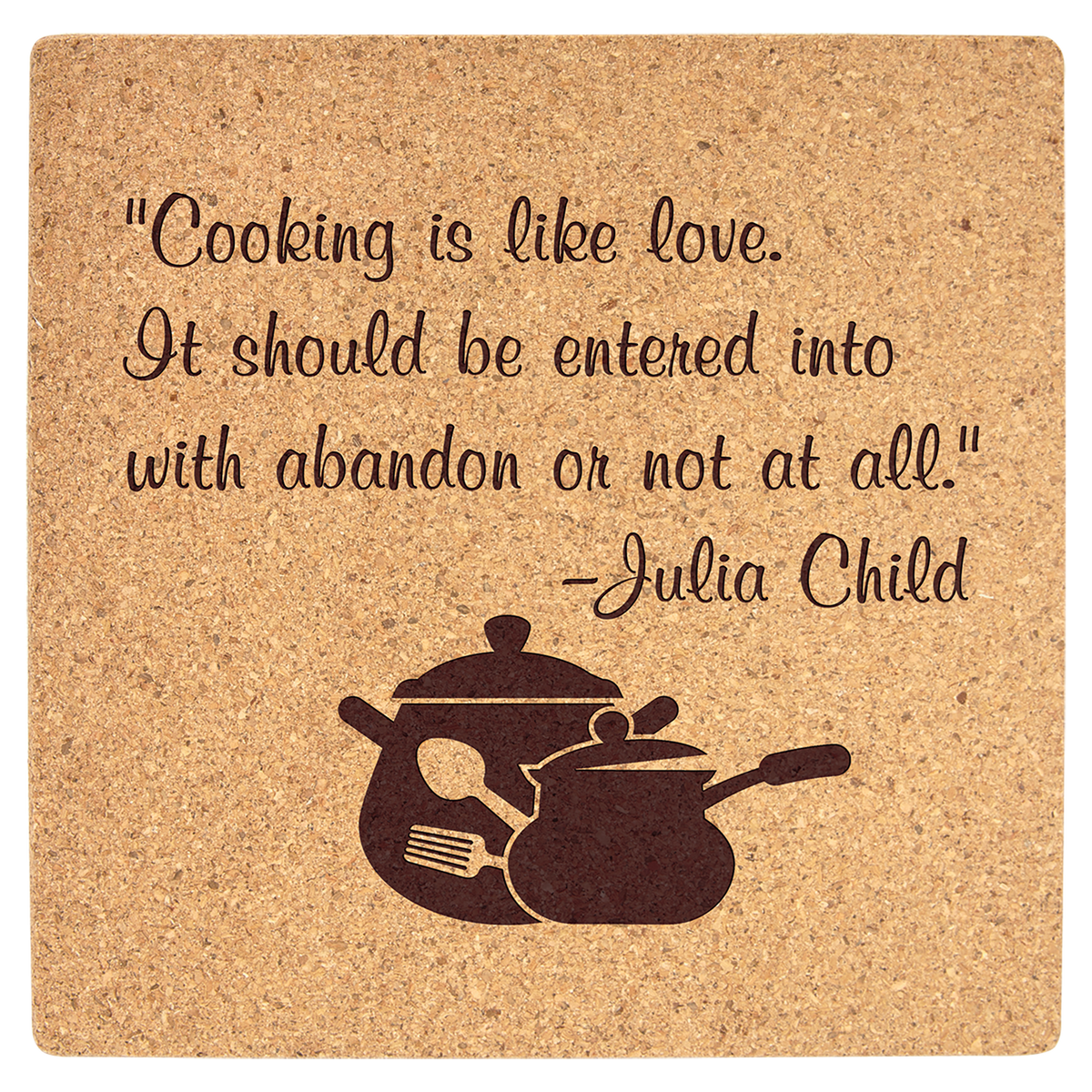 7 3/4" x 7 3/4" Square Cork Trivet