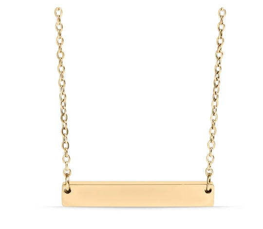 Bar Necklace - 18K Gold PVD Stainless Steel